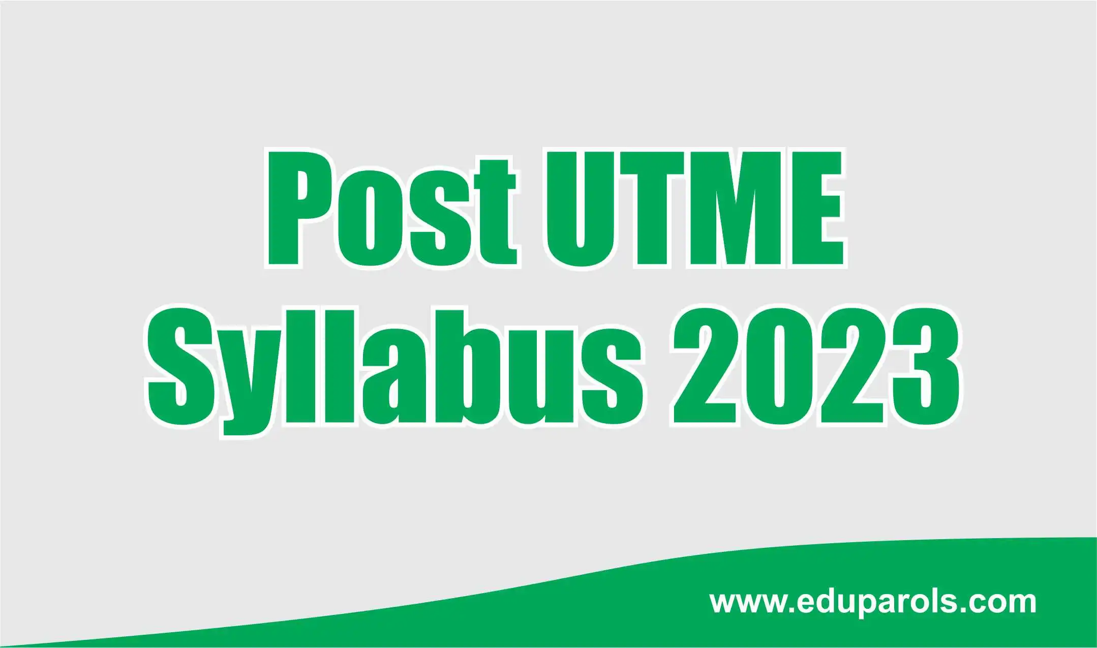 Post-UTME-Syllabus-2023